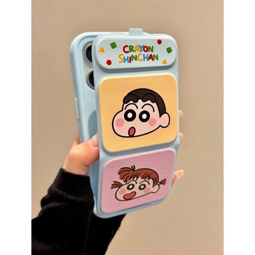 臺灣出貨🔥 小新小葵適用蘋果17手機殻iPhone16Promax折疊支架15全包14防摔13 YFEV