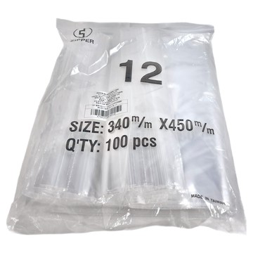 透明 0.04PE 夾鏈袋 無紅線  45 x 34cm  100個裝  1包