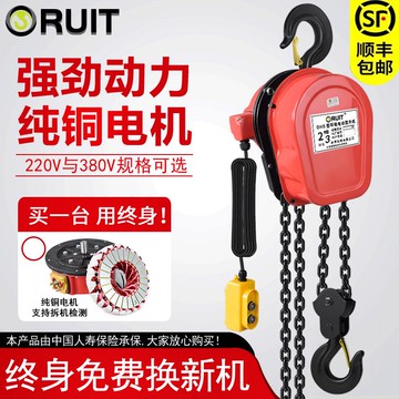 {可打統編 保固一年}環鏈電動葫蘆380v升降機220v群吊3噸2噸1t5t倒鏈起重機吊機電葫蘆