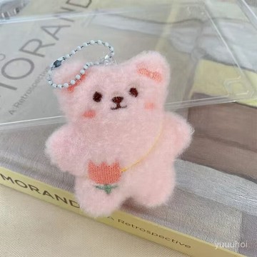 🧸【吱吱叫小熊鑰匙扣】情侶禮物 可愛玩偶 閨蜜掛件 按壓發聲 臺灣出貨