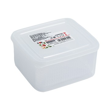 日本製NAKAYA方形可瀝水保鮮盒-1100ml-3入