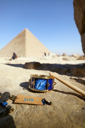 【銀河小山谷】質感星空銀河 爵士小鼓 手作手繪吊飾