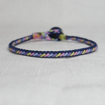 童年回憶│斜線款 手環 腳環│防水 蠟線 衝浪繩 幸運繩