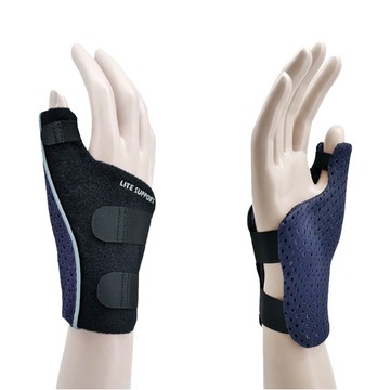 【海夫健康生活館】樂塑 肢體裝具(未滅菌)台北智慧材料 樂塑手護系列 星型拇指手腕 媽媽手 (藍黑/灰黑)