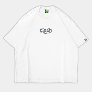 好運日常寬版短T-可可棕/灰藍/霧灰藍/軍綠/黑色/白色