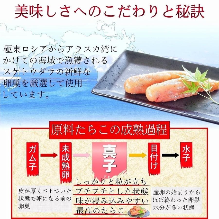 送料無料 高級一本羽うす色辛子明太子 便利な小分け250ｇ×2パックセット