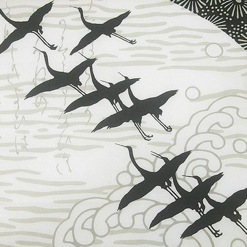 日本手巾鶴松月染色手巾