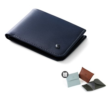 Bellroy Hide & Seek Lo 系列真皮橫式零錢短夾 -海軍藍