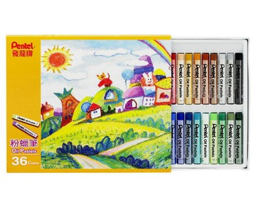 Pentel 飛龍 PHN9-36 粉蠟筆系列36色
