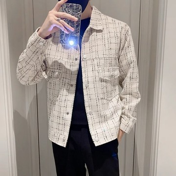 秋冬季潮牌炸街外套男韓版潮流冬款2022全新男裝上衣網紅痞帥夾克