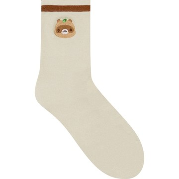 HUAER茶浣熊聯名中筒襪-多款任選