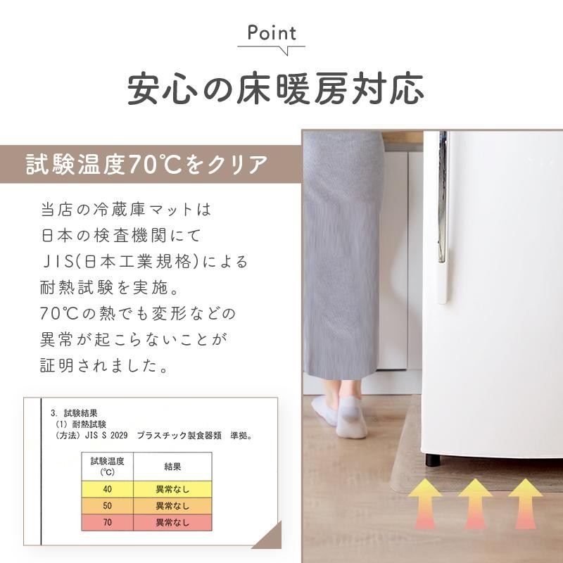 冷蔵庫マット 透明 防カビ 床 クリア 傷防止マット フローリング キズ防止 凹み防止 冷蔵庫 傷防止 厚さ 2mm S M L サイズ 70 ×  75 床暖房対応 LINEショッピング