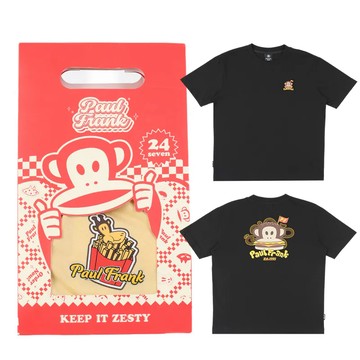 【Paul Frank】吃不胖的零食盲盒-漢堡T黑色款(L)