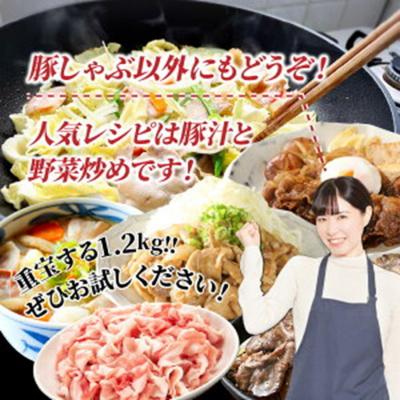 ふるさと納税 国東市 美味しい大分県産豚のしゃぶしゃぶ バラ肉1.2kg_0044N