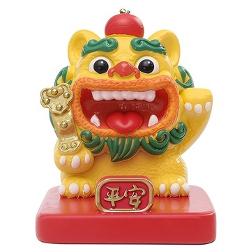 Mass 生活好物 新年小福獅手機架 諸獅平安  黃色  1個  G4A3D0