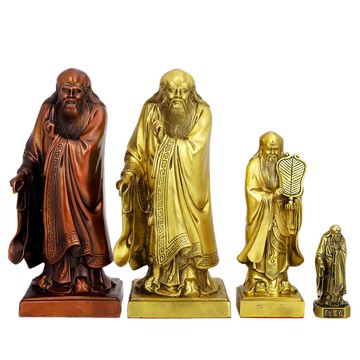 風水閣 老子銅像老子人像太上老君家居供奉擺件道家祖師書房供奉