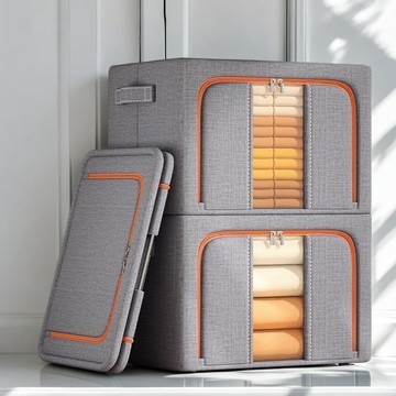 【偉途車坊】🔥台灣發貨+99免運🔥 超厚收納箱裝衣服被家用整理箱超厚防潮防霉加粗鋼架大容量收納箱