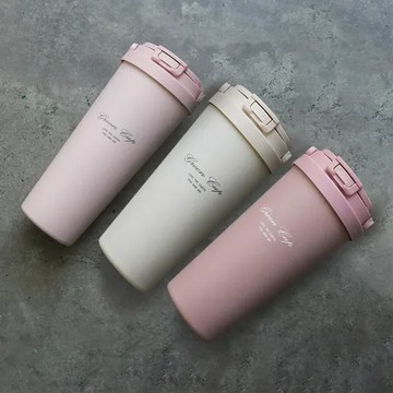 GREEN CUP 芊杯304不鏽鋼陶瓷手提直吸飲兩用保溫杯-850ml-2支