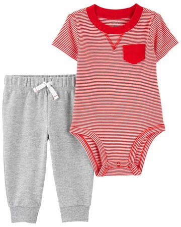 Baby 2-Piece Striped Bodysuit Pant Set
