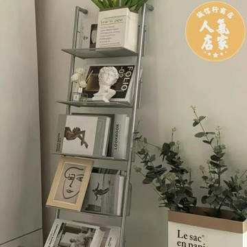 雜誌架 落地置物架 ins中古落地多層報刊置物架工作室拍攝陳列展示雜志收納落地書架