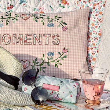 丹麥GreenGate Belle white 桌巾 / 茶巾 / 棉布束口袋 / 共3款