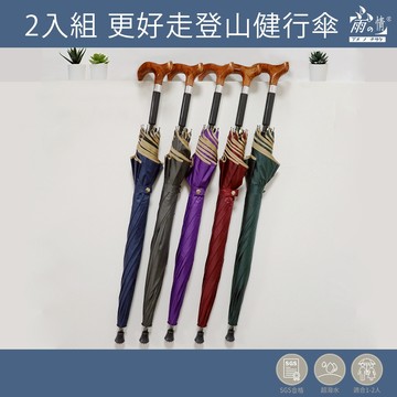 雨之情 超值2入組 更好走登山健行傘 大傘面 露營 傘 雨傘 長傘 防風雨傘 大傘 車用 登山傘 拐杖傘 戶外陽傘 現貨