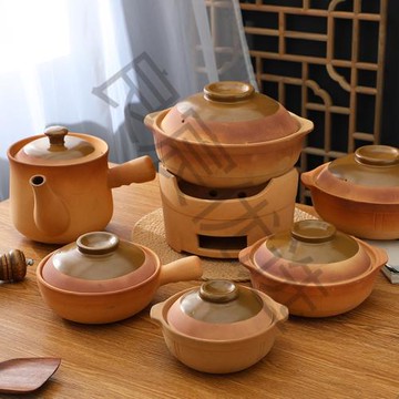 無釉老式土砂鍋家用煲仔飯燃氣明火小沙鍋燉鍋煲湯專用