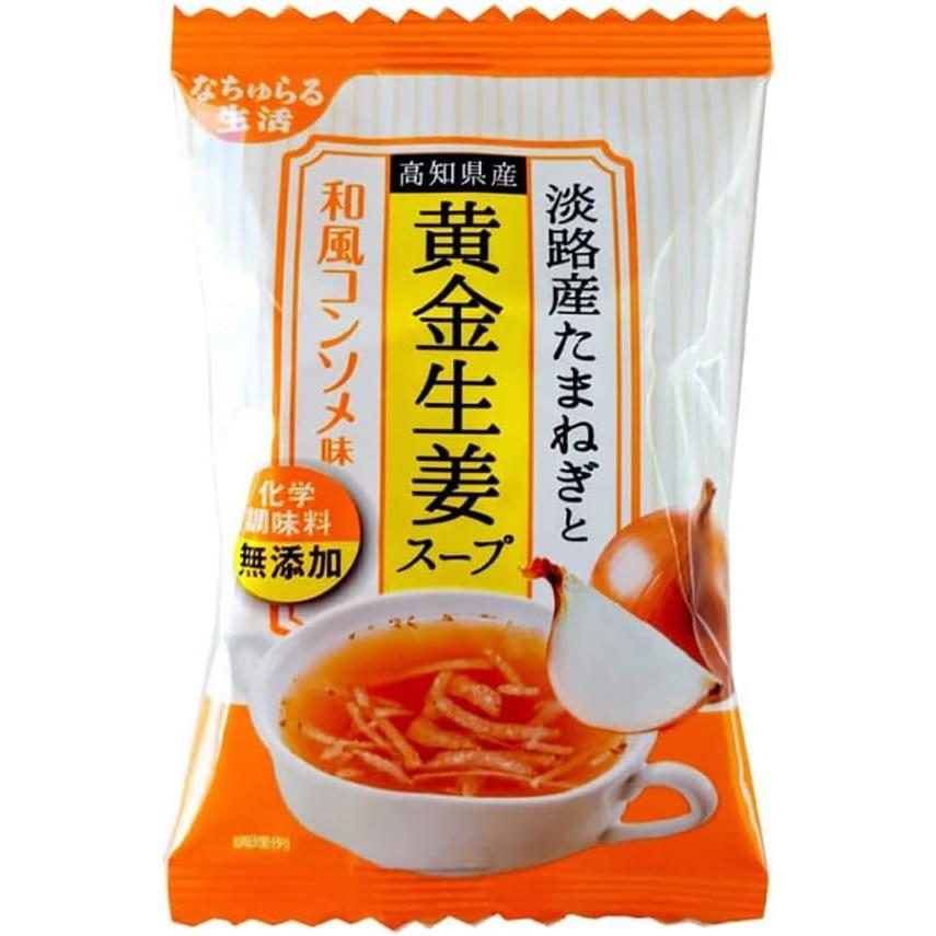 なちゅらる生活 淡路産たまねぎと高知県産黄金生姜スープ 和風コンソメ味 20食 送料込