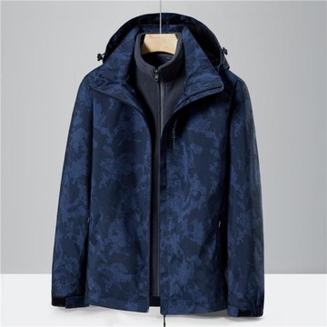 迷彩沖鋒衣男女三合一可拆卸加絨加厚冬季外套戶外防風防水登山服