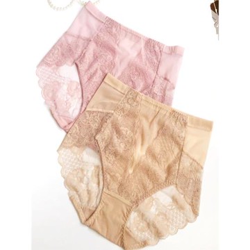 夏季款高腰無痕包臀性感女蕾絲網紗內褲輕薄透氣加大碼胖MM200斤