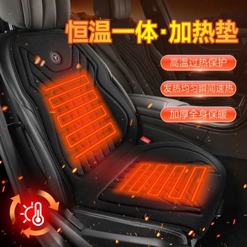 汽車加熱坐墊冬季座墊12V24V保暖轎車載電加熱墊單座雙座汽車坐墊