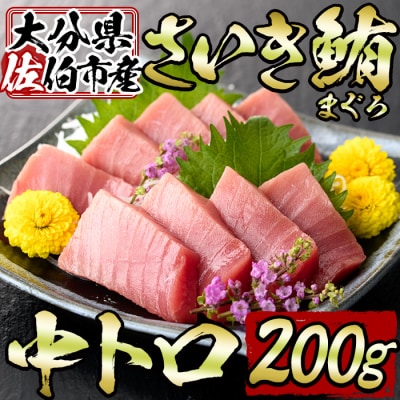 佐伯市産本マグロ 中トロ(約200g)