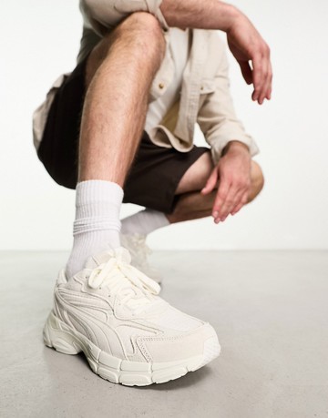 Puma Teveris Nitro Blank Canvas trainers in off white