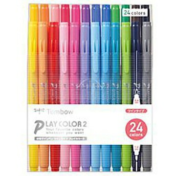 TOMBOW Play Color k 玩色彩雙頭筆 24色入【APP滿額下單10%點數(單一帳號最高5000點)】1/31止