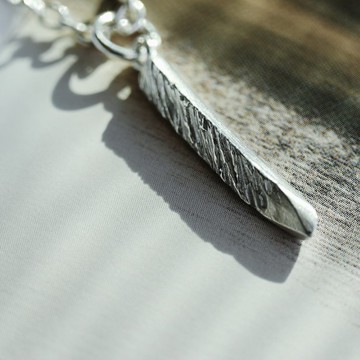 獨特個性【月牙】999純銀/項鍊吊墜/銀黏土