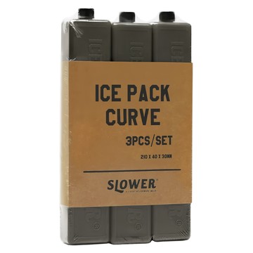 SLOWER 戶外保冰磚 3件組 - 輕盈小尺寸  食材間隙精準定位  保冷效果更佳  橄欖綠  1組