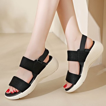 【35-42全尺碼】休閒素面寬版一字帶後空涼鞋．白鳥麗子 獨賣商品