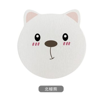 萌寵硅藻泥吸水速乾杯墊2入-北極熊_廠商直送