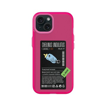 iPhone 15 Clear 粉漾桃 - Marine Debris - 醬料瓶蘇眉魚