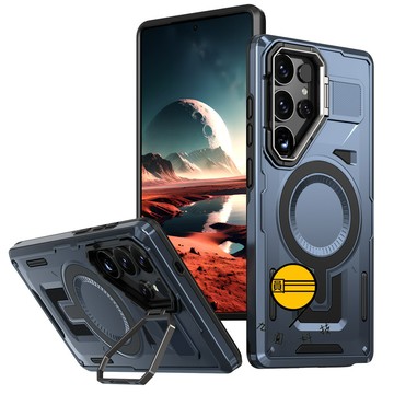 鎧甲防摔殼 隱形鏡頭框支架 車載磁吸 適用 三星 S26 S25 S24 FE S23 S22 Ultra A55手機殼