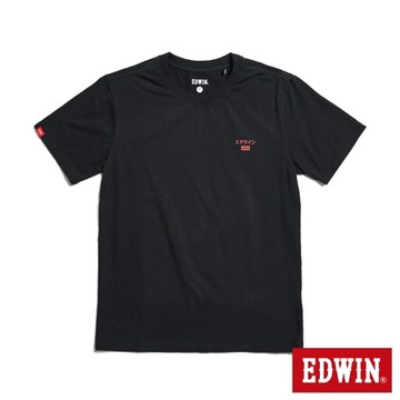 EDWIN 男裝 第九代基本LOGO短袖T恤-黑色