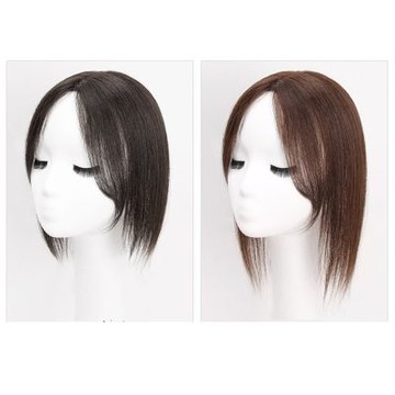 [米蘭精品] 現貨+預購 女真髮髮片補髮塊透氣假髮片輕量假髮免打理隱形增髮量假髮接髮-頭頂補髮2色74jg18