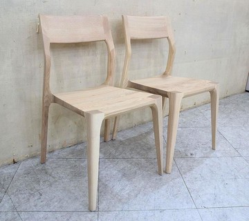 【歐風別館】爵士精品Ash白梣木洗白色實木餐椅【另有胡桃色】【基隆至台中免運費】