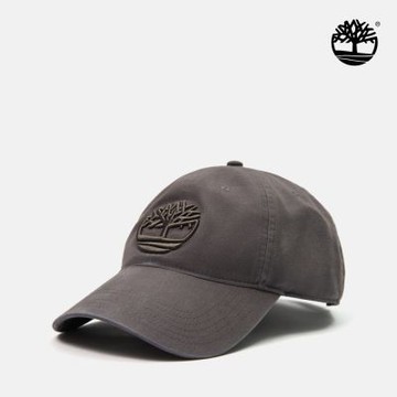 Timberland官方旗艦 男款黑灰色刺繡LOGO棒球帽|A66BAJ55