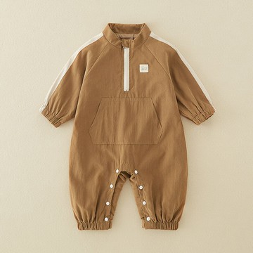 嬰幼兒雙層春秋新款柔軟時尚舒適男寶寶長袖連體衣外出哈衣爬服鑫弘-萌寶童裝可開發票