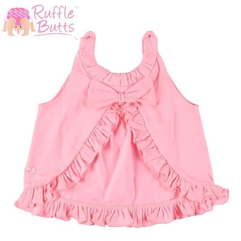 ラッフルバッツ/RUFFLE BUTTS スウィングトップ ベビー服 リボン フリル トップス Pink Knit Ruffle Swing Top  ピンク | LINEショッピング