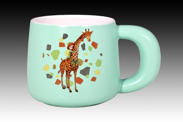 幾米 擁抱 日日馬克杯 長頸鹿(湖綠釉)
