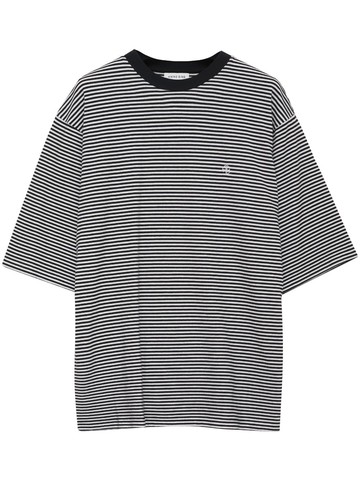 ANINE BING - Bo stripe-print T-shirt - women - Spandex/Elastane/Organic Cotton - L - Black