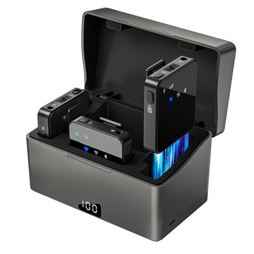 M2 直播麥克風 ，伴奏 直播PK 閃避功能 無線領夾麥克風 可快充 鑫弘-數碼配件