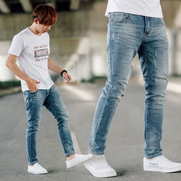 【NB0821J】韓國製微刷色素面無破合身牛仔褲(LE-HB057)